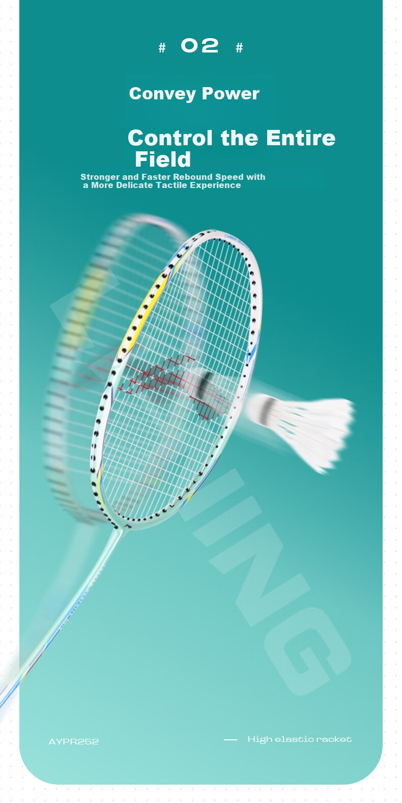 LI-NING Badminton Racket Full Carbon High Carbon Series Ultra-Light 4U Competition Training Racket Cyan Green Pre-Strung 1