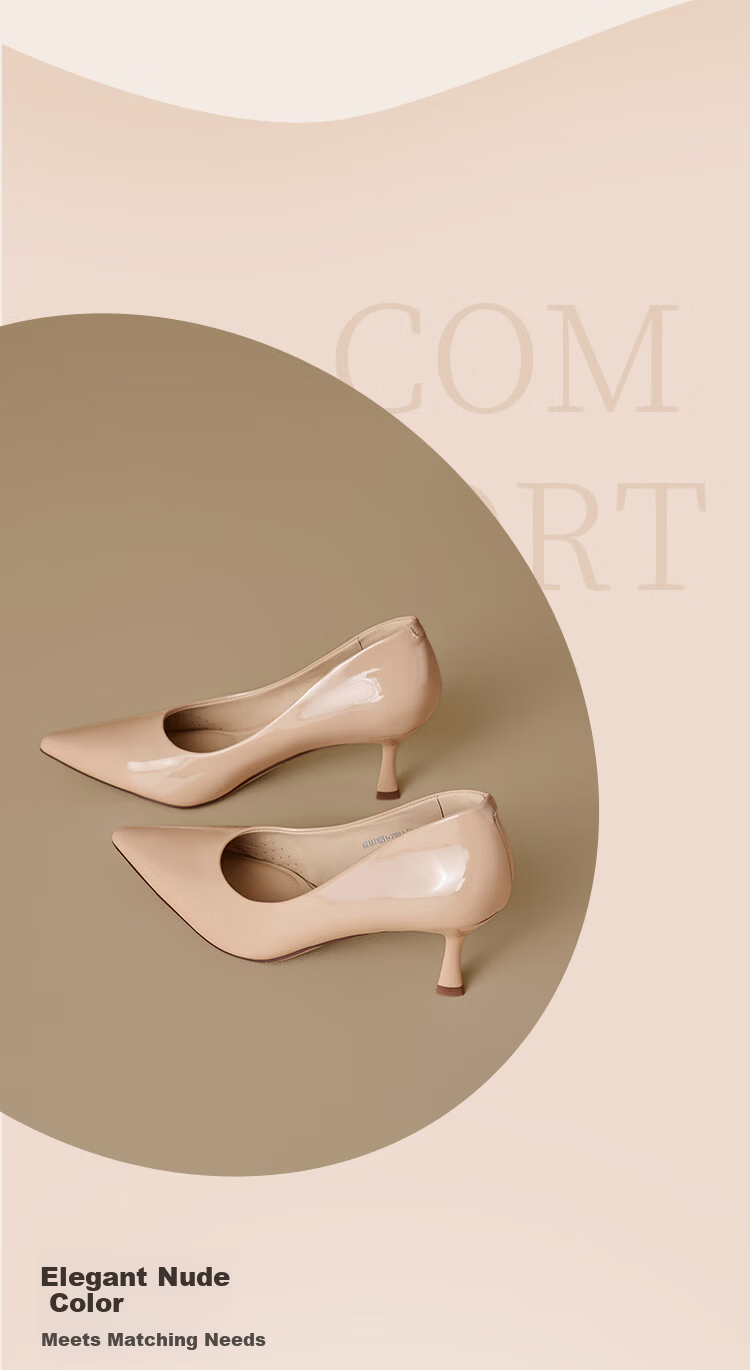 Zhuoshini 2026 New Spring Pointed Toe High Heels Women French Style Thin Heel Professional Nude Pumps Size 39 4
