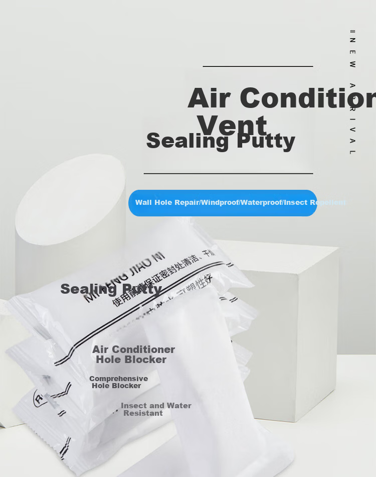 Shuangwei Air Conditioner Hole Sealing Putty Sealant Clay Air Conditioner Hole Blocking Putty Plugging Putty Wall Hole Repair Sealant Clay *8 + Split Decorative Ring *2 Set K9 1