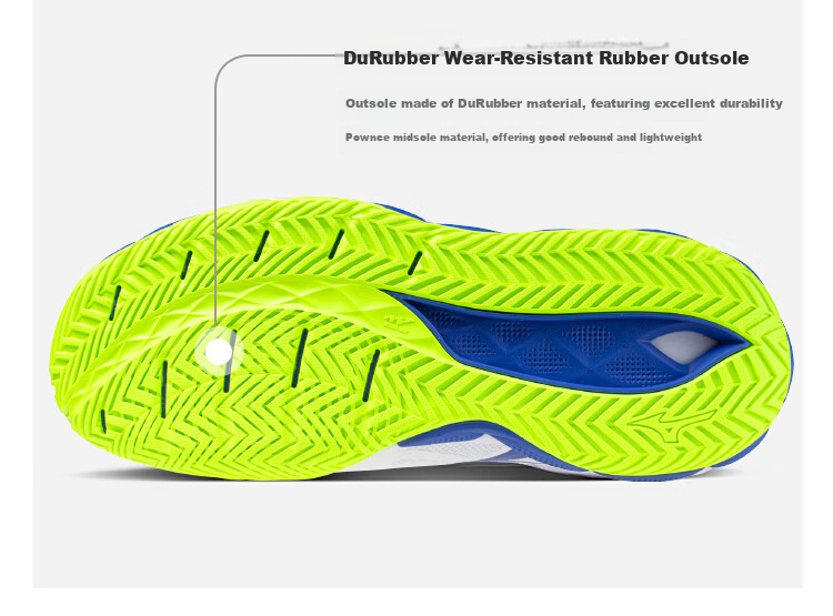 Mizuno Tennis Shoes Megalodon Men's Professional Pickleball Shoes ENFORCE TOUR 2 White Blue Size 40 7