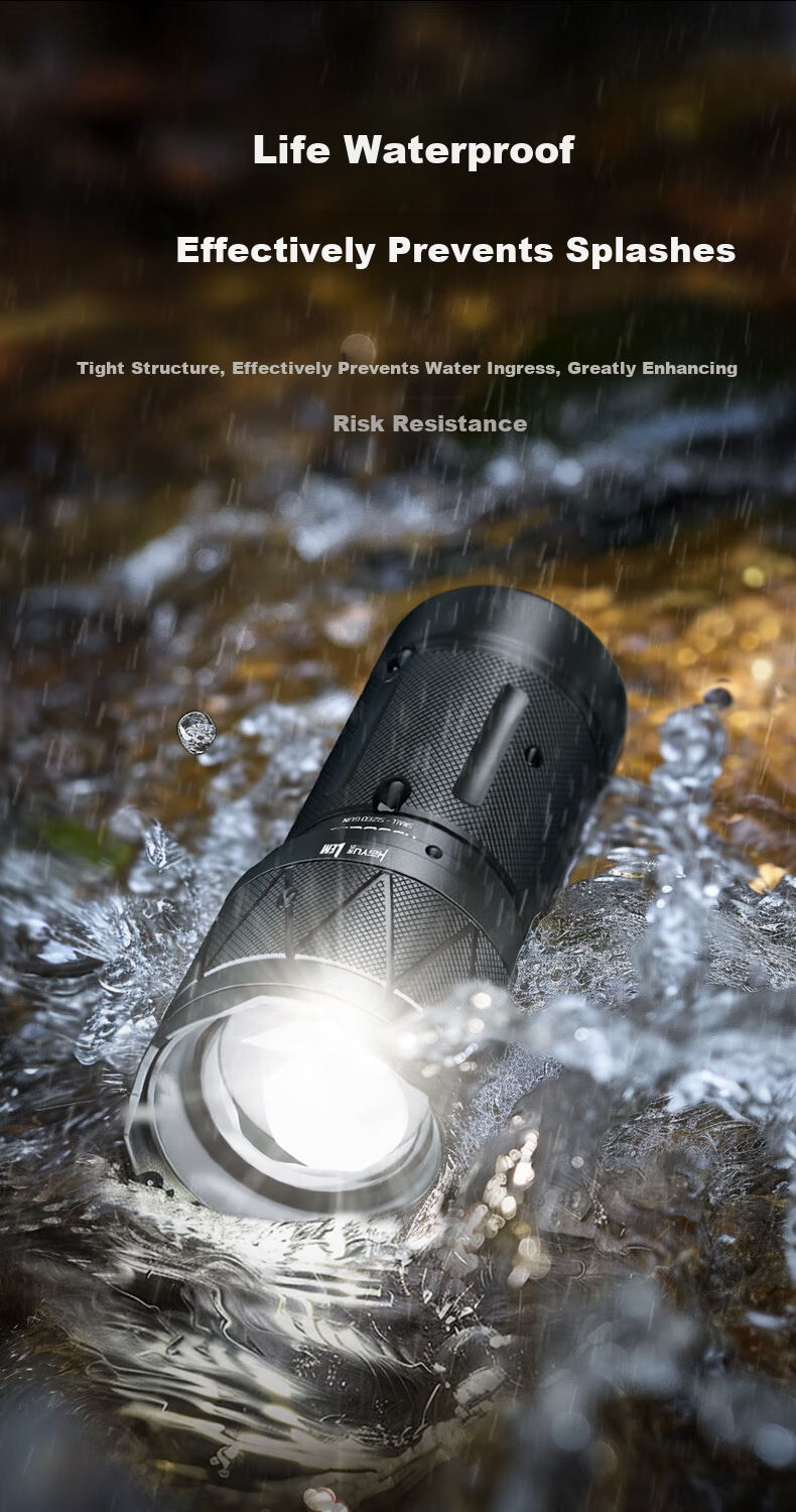 LEM Flashlight High Brightness Zoomable Long-Range Portable Survival Military Emergency Light 12