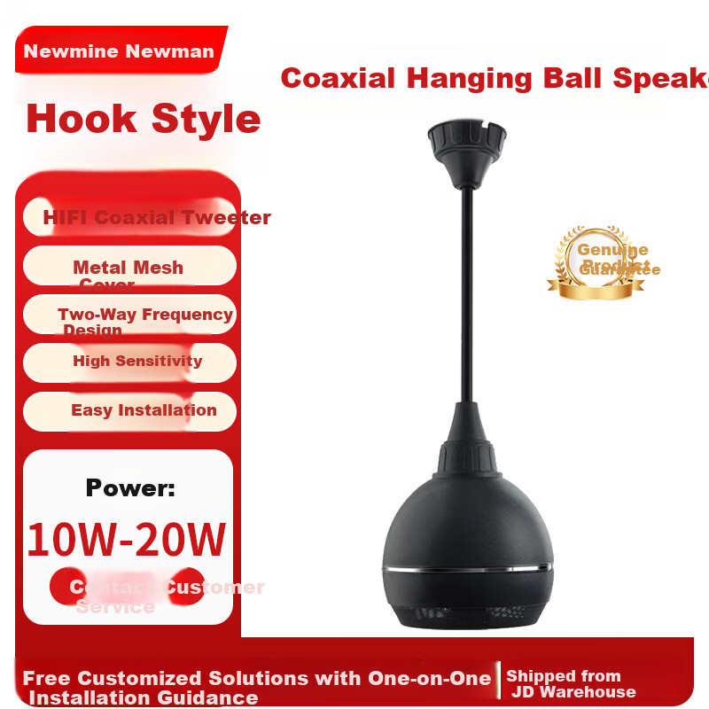 Newmine G-2 Pendant Ball Ceiling Speaker Coaxial Ceiling Spherical Store School Background Music Public Address Speaker (Single)