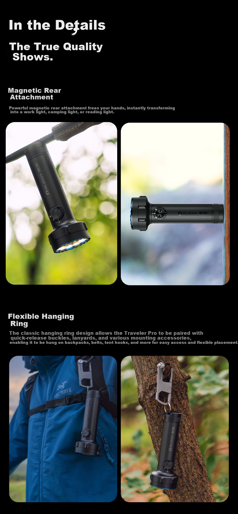 OLIGHT Warrior Pro High-Power Flashlight All-Purpose Outdoor Lighting Emergency Camping Lantern Ultra-Long Battery Life Flashlight 15