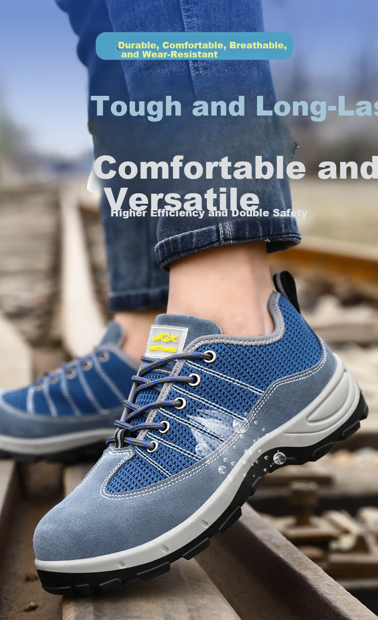 JUNBU Safety Shoes for Men, Breathable, Electrician Insulated, Anti-Smashing, Puncture-Resistant, Lightweight, Wear-Resistant, Construction Site Work Shoes 2156KV Size 43 3