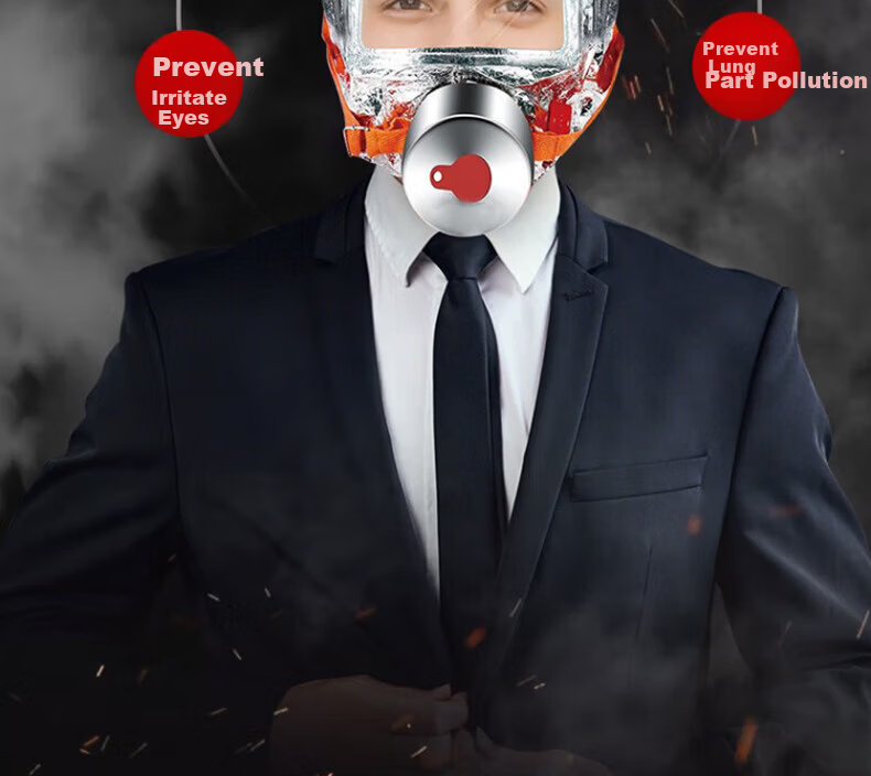 JIANGUAN Firefighting Gas Mask Smoke Protection Mask Fire Certified Fire Escape Mask Filtered Self-Rescue Respirator TZL30 Series 6
