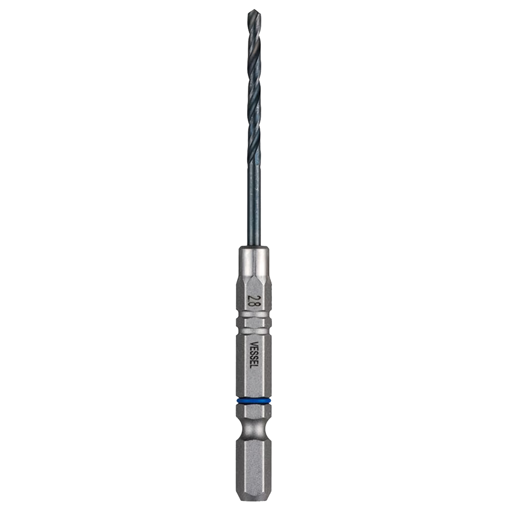 VESSEL AMD-2.8 Hex Shank Twist Drill High-Speed Steel Metal Drilling Bit Φ2.8X94mm