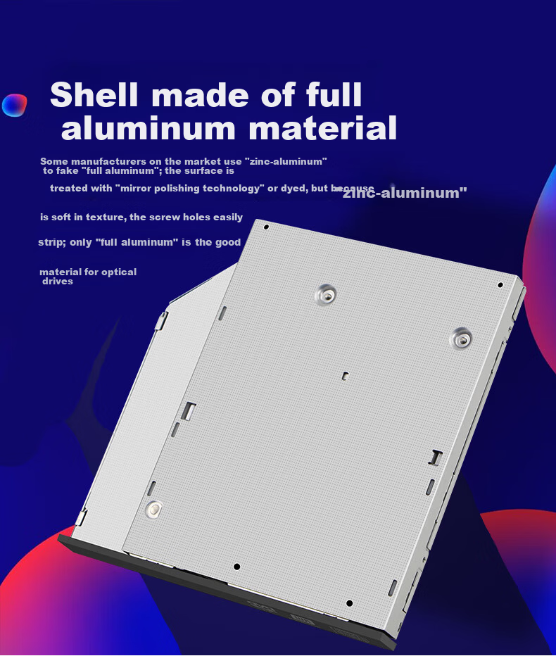 Elei Notebook Optical Drive Combo Burner Mechanism Internal Optical Drive 9.5mm Thickness SATA Interface EL80N23 Compatible with Lenovo HP Haier Hasee Dell 9