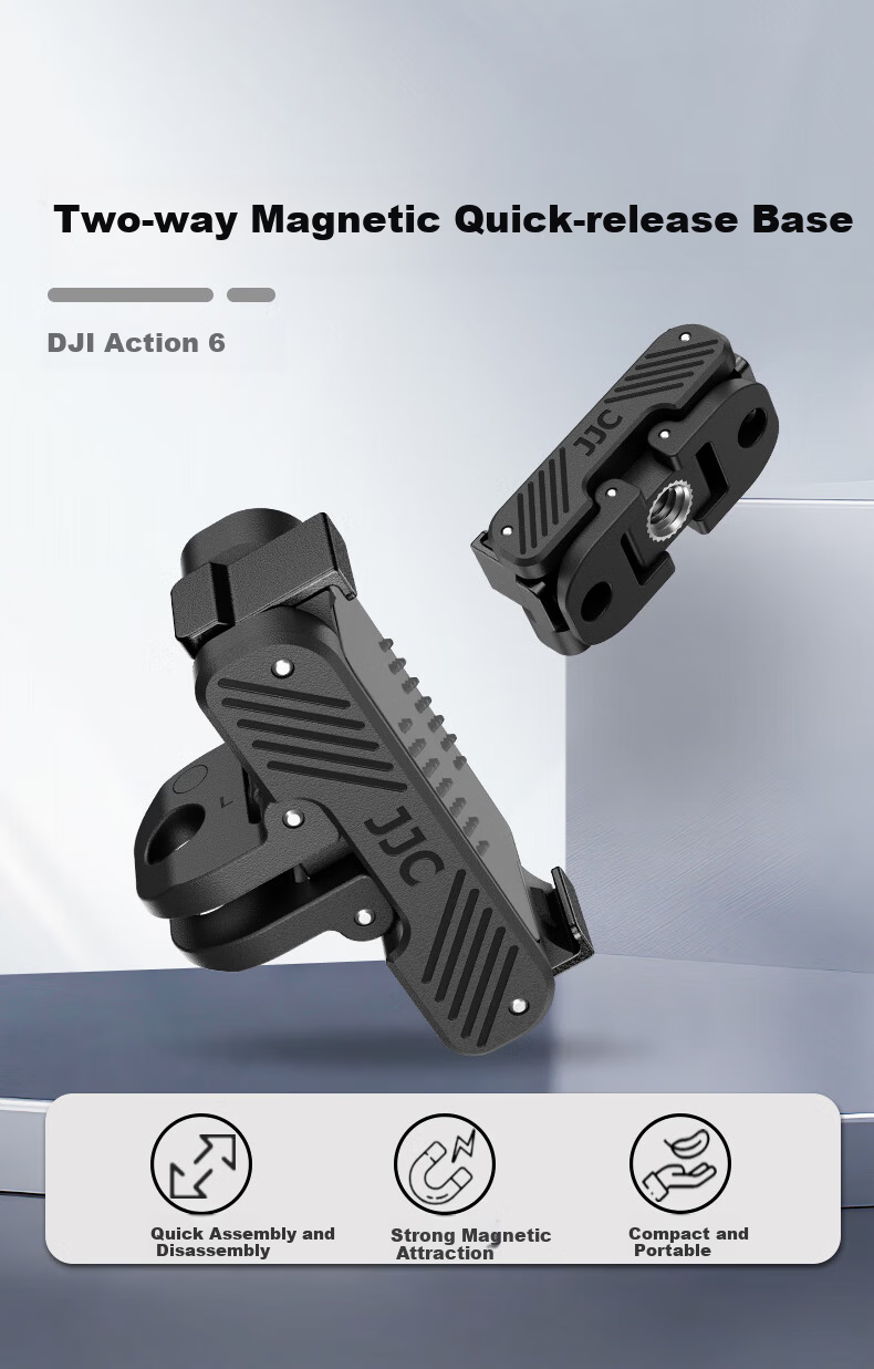 JJC Magnetic Quick Release Adapter for DJI Action 6 Osmo Nano Sports Camera Accessories 1