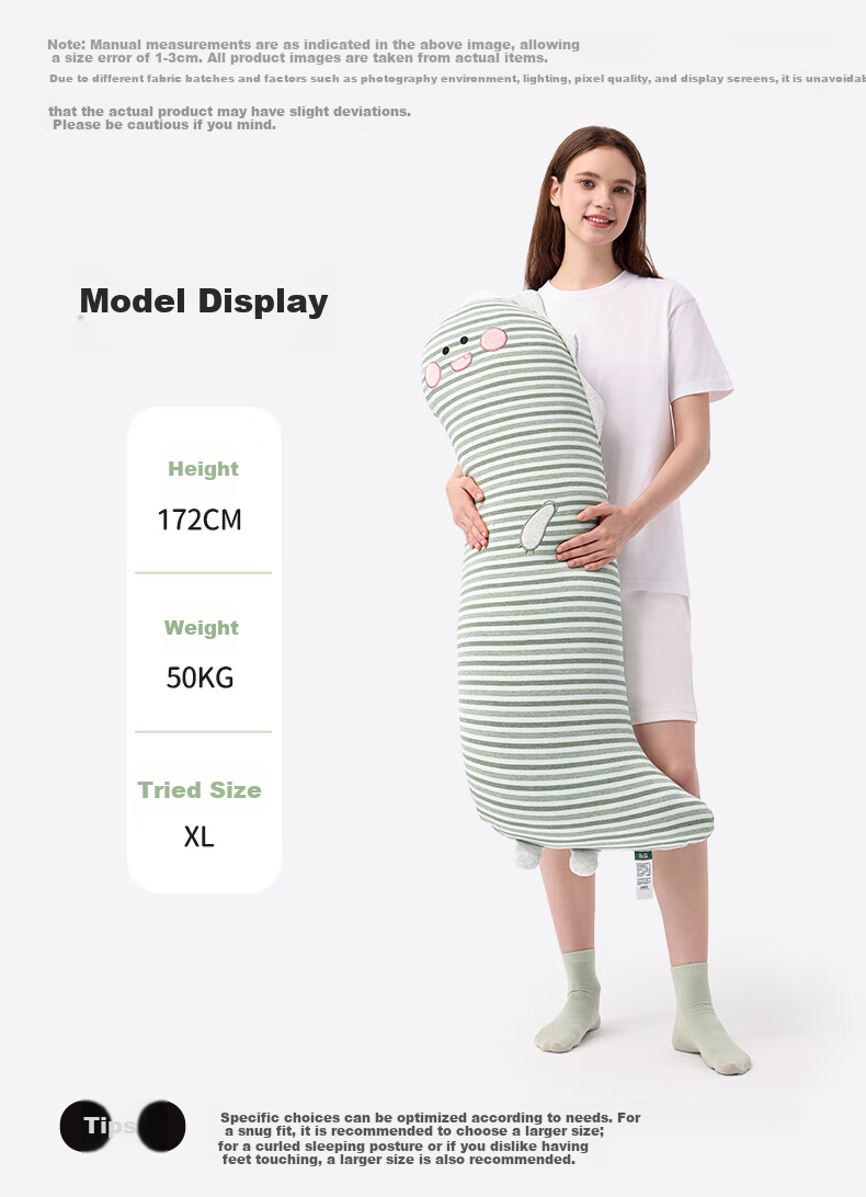 Legua Sleeping Body Pillow Bed Full-Length Bolster Side Sleep Leg Hugging Pillow Cute Dinosaur Kids Plush New Year Gift 10
