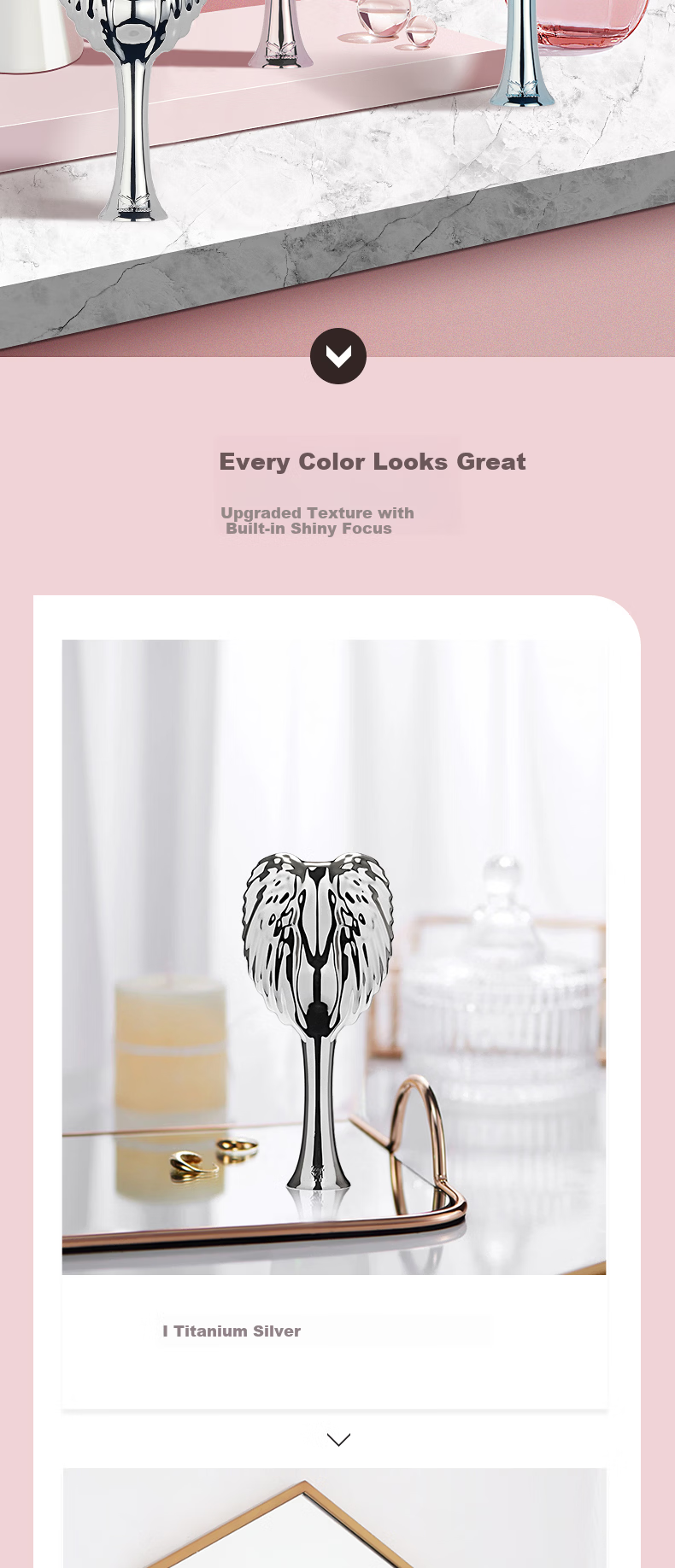 Tangle Angel Hairbrush UK Angel Princess Hairbrush Hair Massage Brush Holiday Gift for Girlfriend PRO Titanium White 12