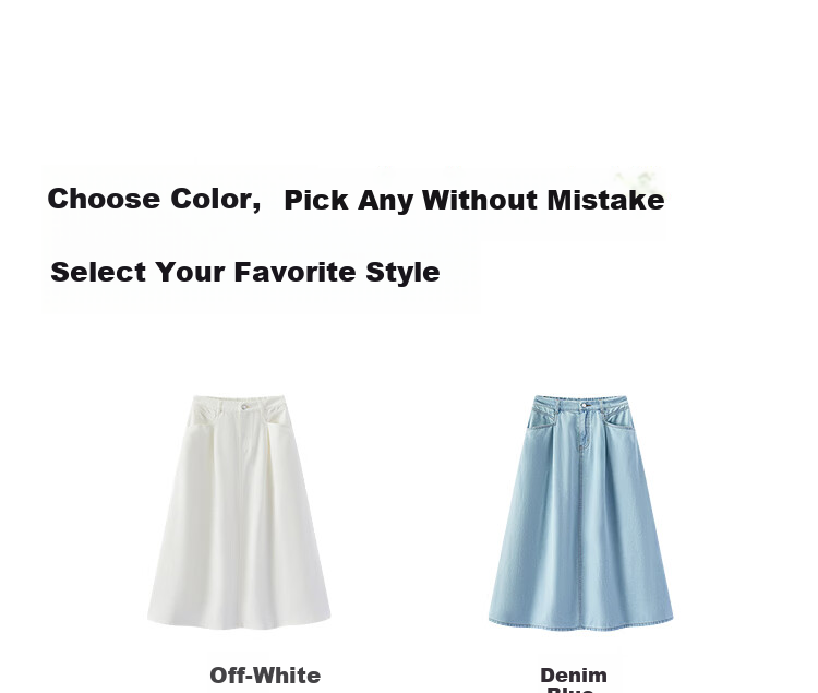 Semir Women's Denim A-Line Pleated Skirt Summer Cool Feeling Slim Fit Long Skirt 2026 Simple Hong Kong Style 109326120002 20
