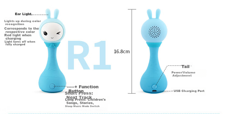 Huohuo Rabbit Newborn Electronic Soothing Rattle Teether Infant Baby Toy Early Education Story Machine Birthday Gift 6