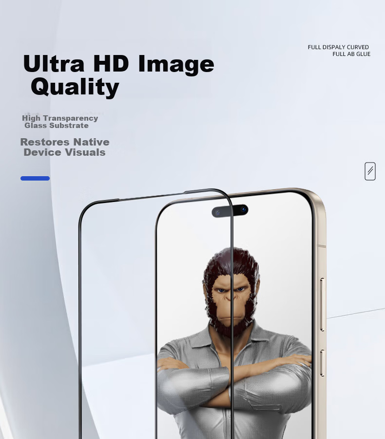 Mr. Blue Gorilla 3D Curved Edge Screen Protector for Honor Magic8 Pro/RSR Porsche Edition - Dust-Free High Transparency Anti-Drop Tempered Glass Film 11