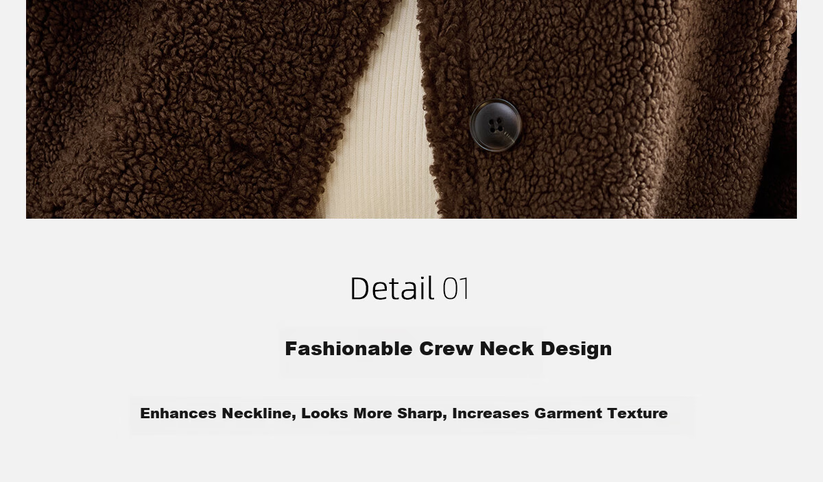 PinCai Women's Short Coat Lamb Wool Thickened Small Fragrance Style Petite High-End Short Jacket P144F6002 7