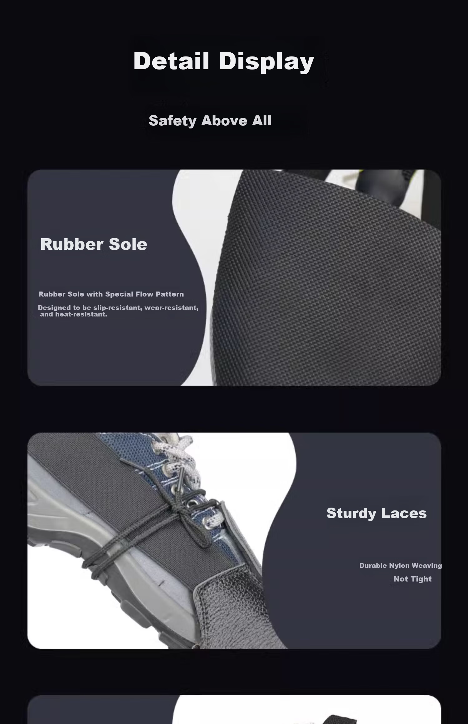 Andaton Labor Protection Shoe Covers Anti-Smash Safety Toe Covers Visitor Construction Site Protective Shoe Covers 7