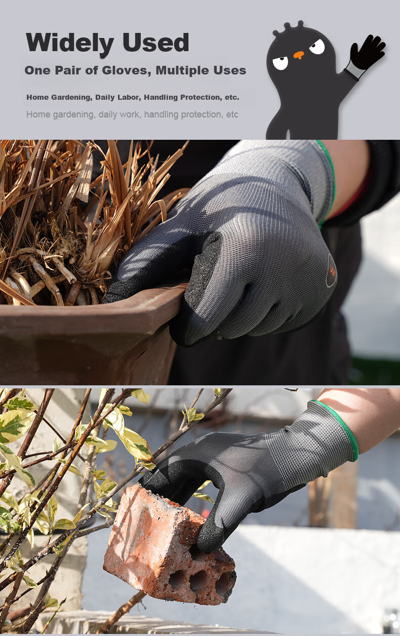 Jimmy Home Gardening Gloves Garden Planting Anti-Dirt Anti-Slip Breathable Durable Touchscreen Medium JM-W607 10