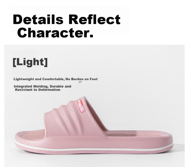 OHMYK Non-Slip Slippers for Men Summer Outdoor Indoor Bathroom Thick Sole EVA Sandals for Women Pink Size 36-37 11