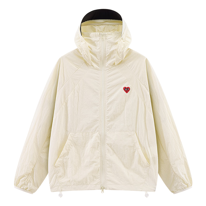 Charles Peach Heart Summer Loose Fit Unisex UPF50+ Jacket Comfortable Cool Sun Protection Coat Moon Orchid XS