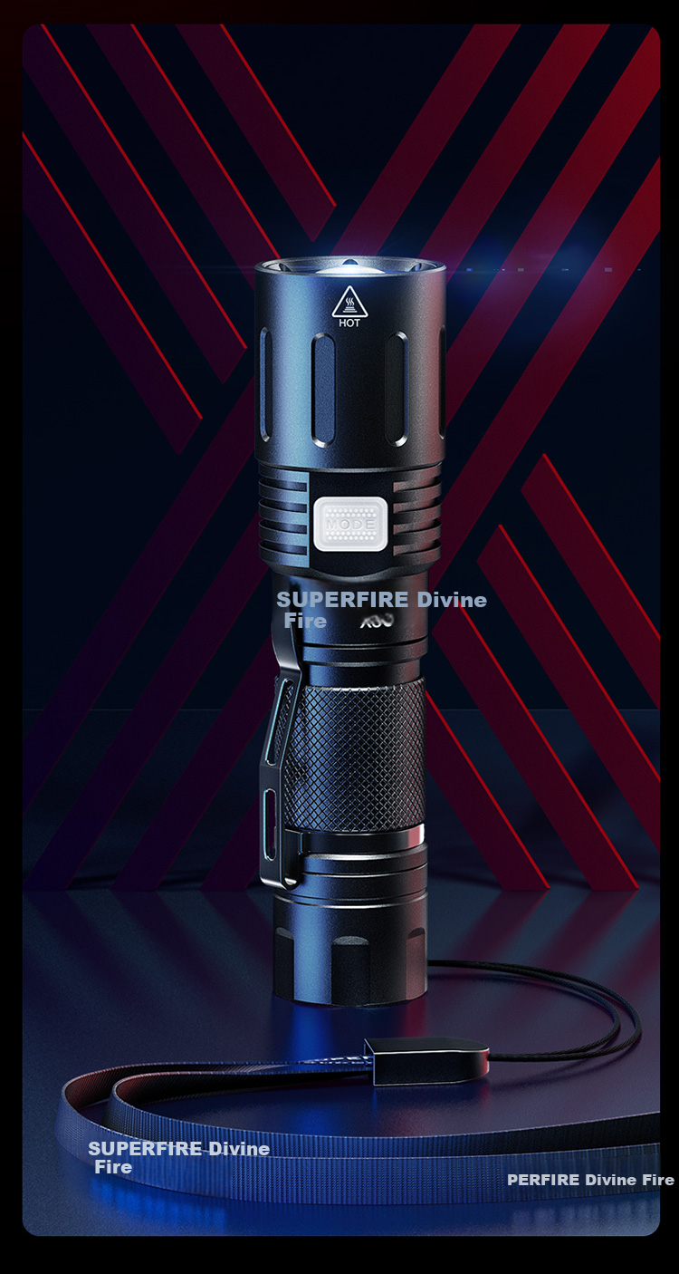 SupFire L26-36W Flashlight, High Brightness, Rechargeable, Compact, Long-Range, Ultra-Long Battery Life, Super Bright, for Home And Outdoor Use, Emergency Light 3