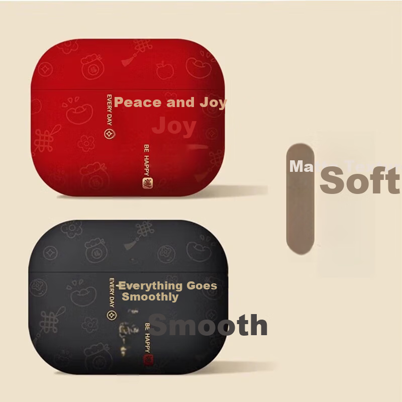 Sihuanke AirPods 4 Case 2026 New Year Edition Peace and Happiness Chinese Style Red for AirPods 4 Apple Bluetooth Earphone Shell 1