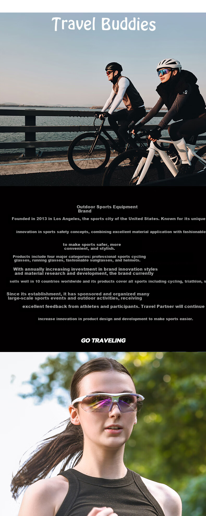 Travel Buddies Ghost-Free Series Outdoor Running Glasses Mountaineering Goggles UV Protection Sports Windproof Sunglasses 4