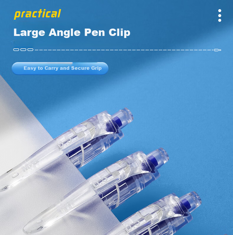 M&G 1008 Retractable 0.5mm Blue Gel Pen, Quick-Dry Signature Pen, Practical Student Exam Pen, Blue 12-Pack AGP023X9B 12