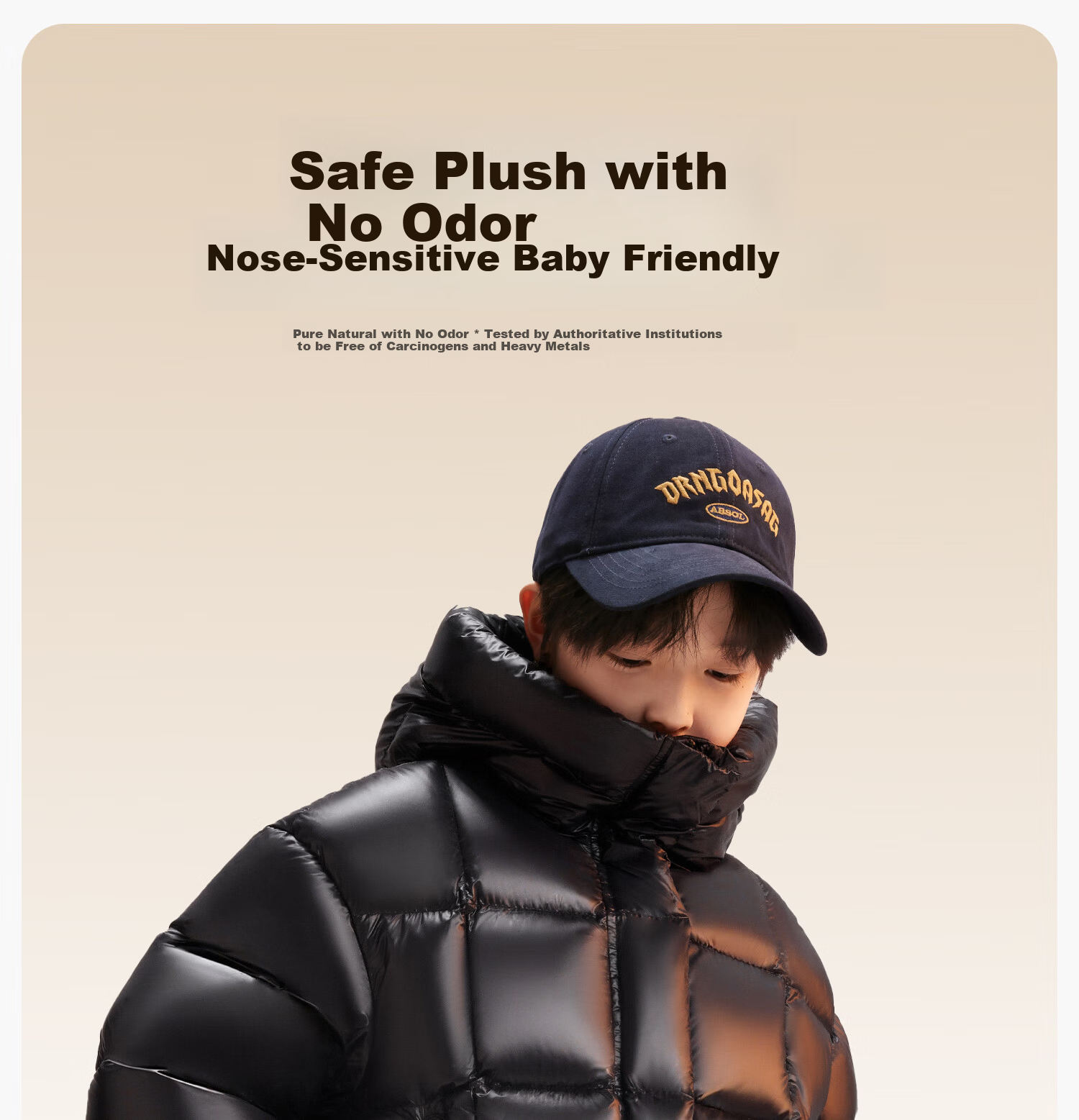 Zuo Xi Boys' Down Jacket Winter Thickened 2025 New Children's 90% Safe Velvet Puffer Coat Black 150 3