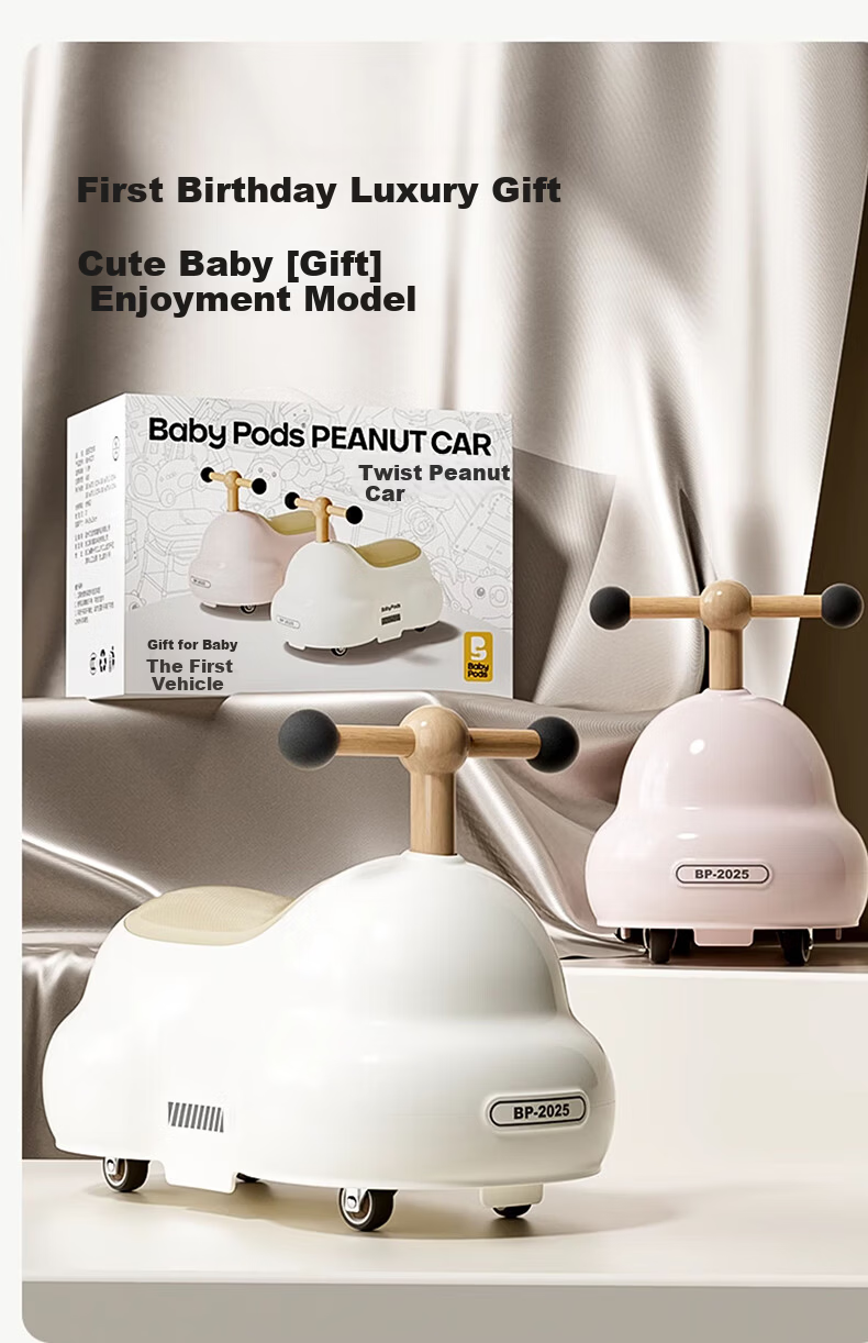 Babypods Peanut Ride-On Toddler Twisting Car 1-3 Years Old Scooter with Storage Baby Gourd Car Birthday First Year Gift 18