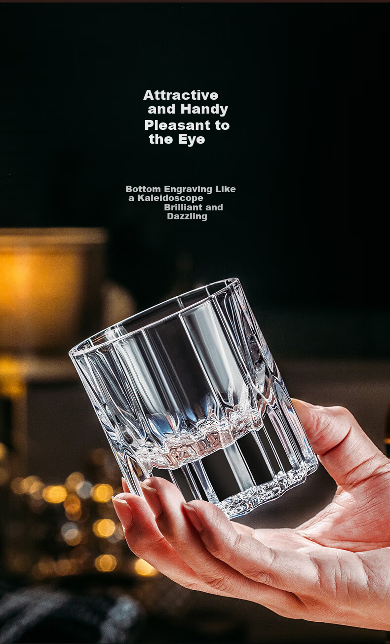 CRISTALGLASS Premium Luxury Whiskey Glass Set Edokiriko Crystal Glass Home Barware Beer Glasses 4