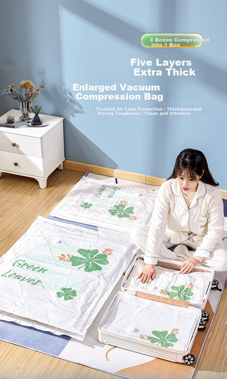Quanpinwu Vacuum Compression Storage Bags for Clothes, Bedding, Down Jackets, Air Extraction Sealing Tool 4