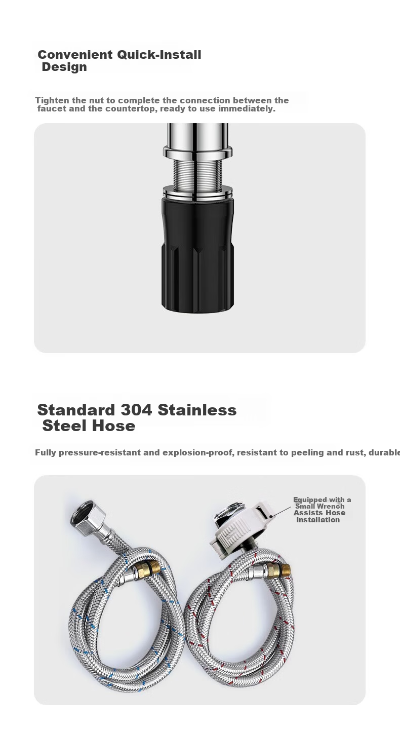 JOMOO Kitchen Faucet for Vegetable and Dish Washing Sink Dual Control Hot and Cold Water Tap 33230-385/1B-Z 14