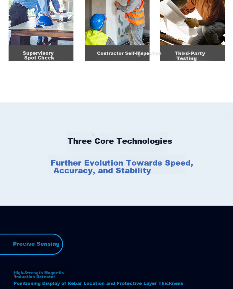CCCC Construction Instrument BJZJ-R63 Rebar Scanner Rebar Cover Thickness Tester Concrete Wall Detector 3