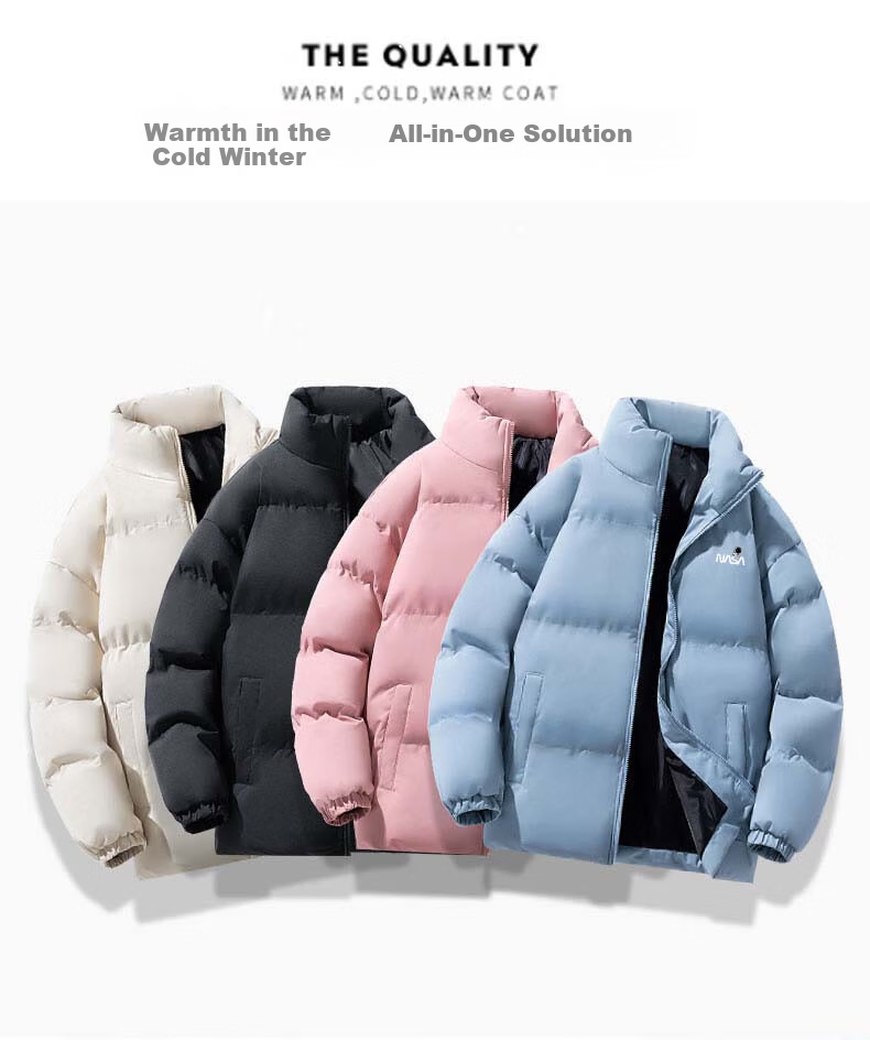 NASA MARVEL Men's Cotton Padded Jacket Winter Thick Warm Casual Trendy Couple's Coat 6