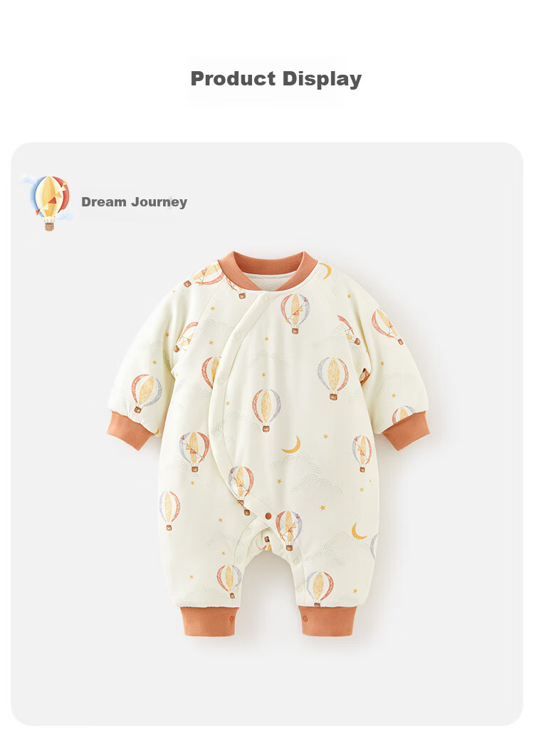 Wismorni Baby Thermal Cotton Romper Winter Thickened Warm Infant Jumpsuit Pajamas 18