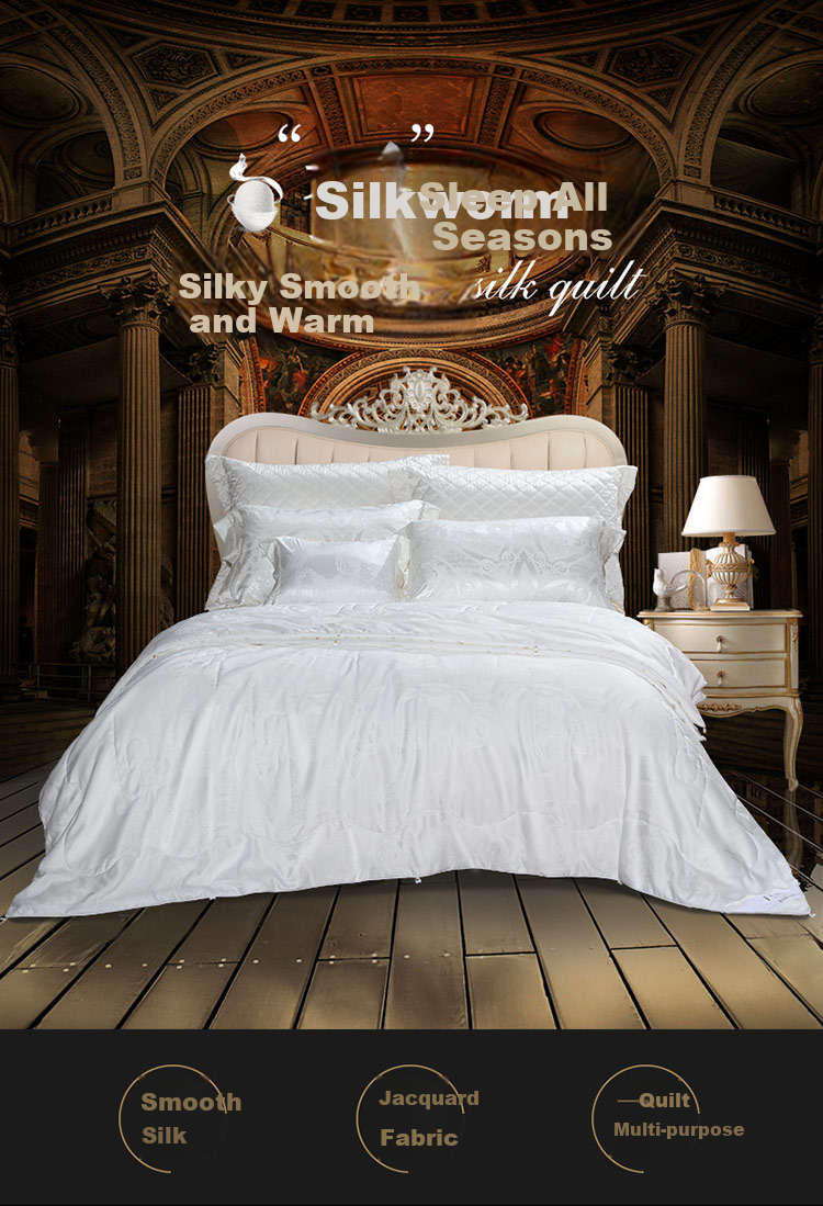 FUANNA Gold CP Silk Soybean Quilt, Winter Antibacterial Comforter, Double Size Winter Quilt, Approximately 6.6 Jin (3.3 Kg), 230*229cm 1