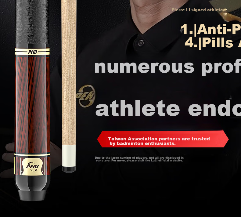 PERI Billiard Cue JD Self-operated Chinese Style Black Eight Pool Table Cue Big Head Cue Pierli Speed SY01 4