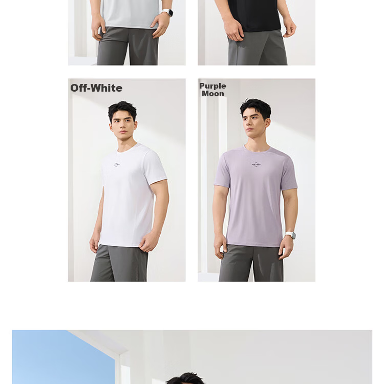 361° Men's T-Shirt Spring Summer New Quick-Dry Loose Fitness Sports Casual Short Sleeve Cool Top 652624124-6 12