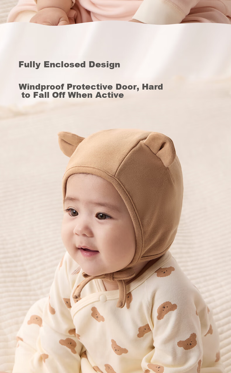 October Crystal Baby Hat Fontanelle Cap Autumn Winter Newborn Infant Cap Unisex 0-3-6 Months 9