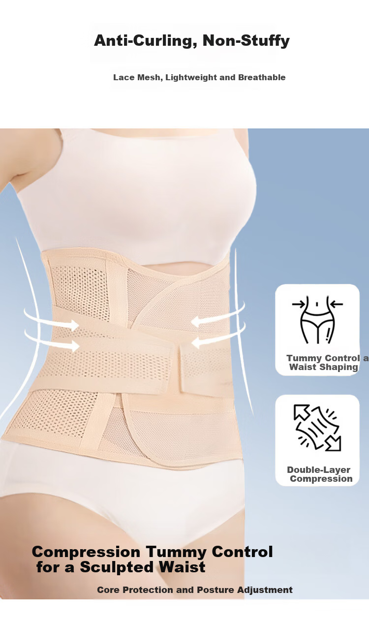 Tingmei Waist Slimming Abdominal Belt Waist Trainer Strong Shaping Thin Yoga Fitness Postpartum Body Shaper for Women 9