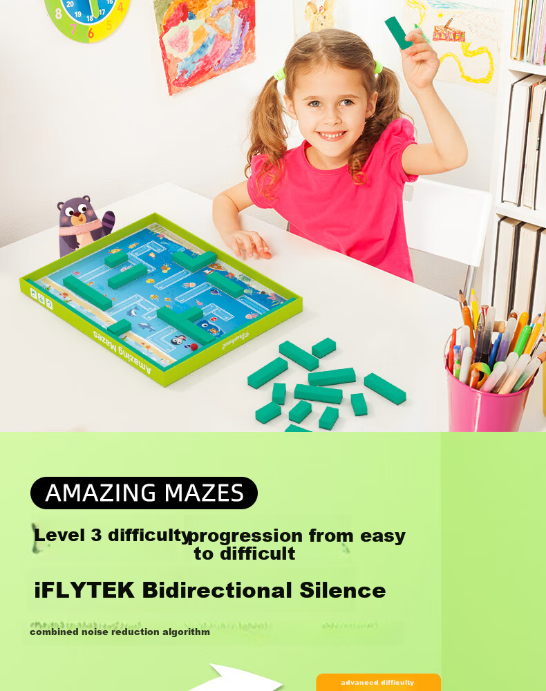 Pinwheel Concentration Training 3D Magnetic Bead Maze Game, Educational Toy Gift for Children, Tabletop Puzzle 4