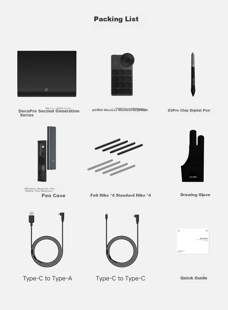XP-Pen Deco Pro MW 2nd Generation Digital Drawing Tablet DP 2nd Gen Graphics Tablet Computer Drawing Pad Handwriting Tablet Electronic Drawing Online Class Writing Pad 17