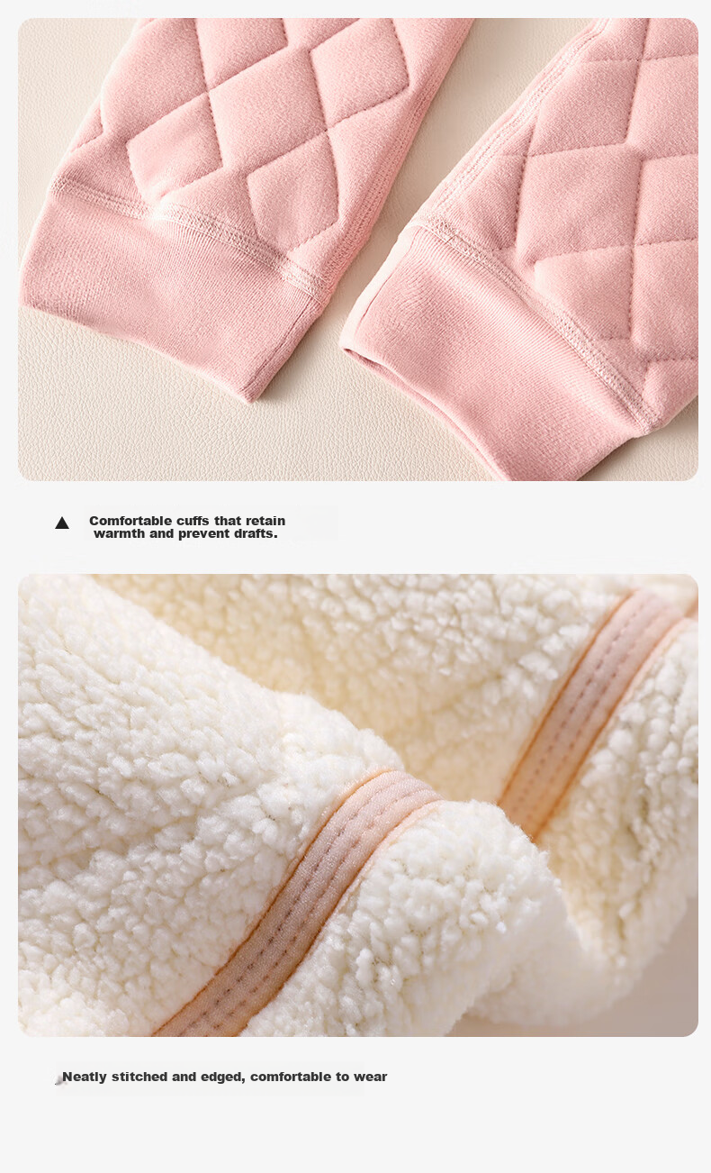 YUZHAOLIN Women's High-Waist Fleece-Lined Thickened Thermal Cotton Pants Autumn Winter Extra Thick Lamb Wool Leggings 16