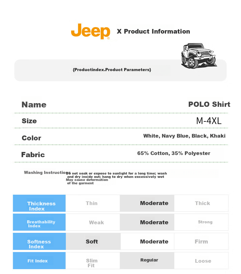 JEEP Polo Shirt for Men, Summer Breathable Short-Sleeve, Turn-Down Collar Quick-Dry T-Shirt, Business Father's Day Gift, Black, 3XL 5