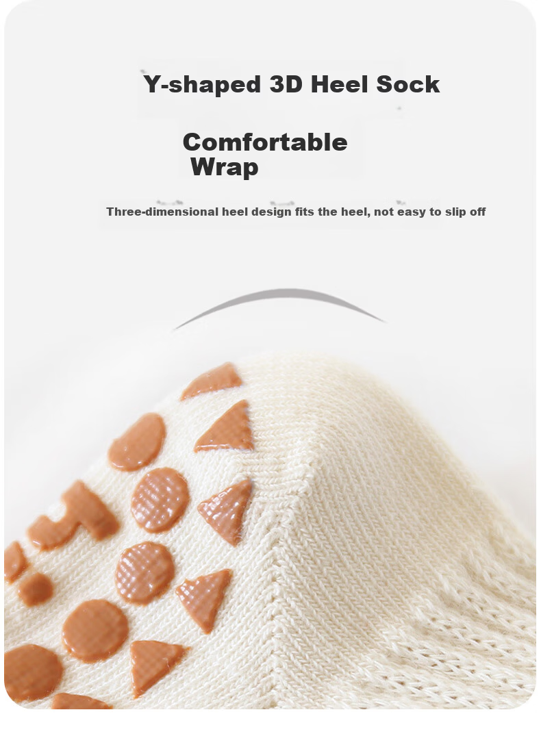 Aibao Baby Floor Socks Autumn Winter Fleece Thickened Baby Mid-calf Cooling Insulation Non-slip Walking Socks 3 Pairs Bear L Size T266 7