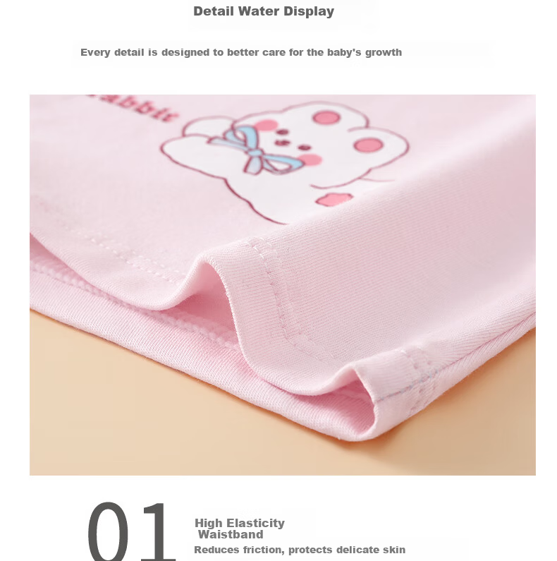 FENTENGCARE Children's Cotton Underwear Girls A-Class Antibacterial Cotton Panties 4-Pack Boxer Briefs for Ages 6-12 13