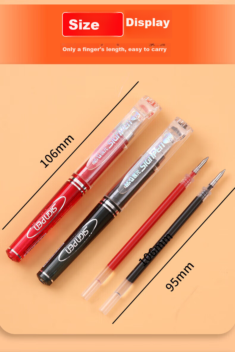 M&G 0.5mm Black Gel Pen Pocket Mini Bullet Tip Signature Pen GP0097A 12pcs/Box 2
