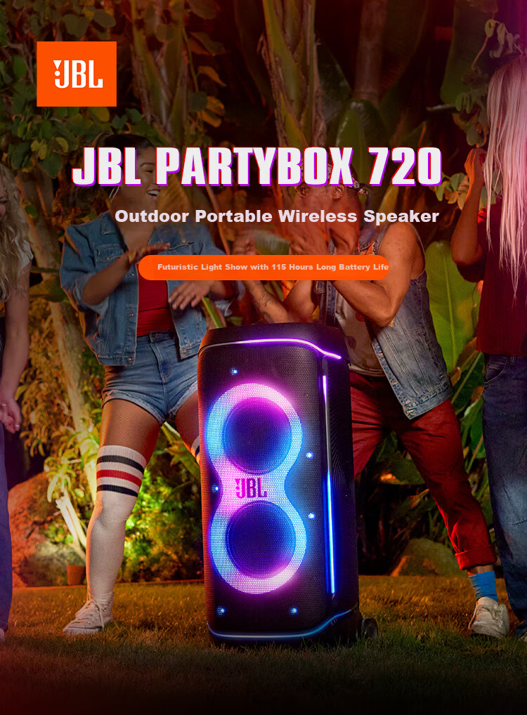 JBL PARTYBOX 720 Party Speaker Outdoor Bluetooth Portable KTV Smart Speaker High Power Music Rhythm Light Show Long Battery Life Speaker 1