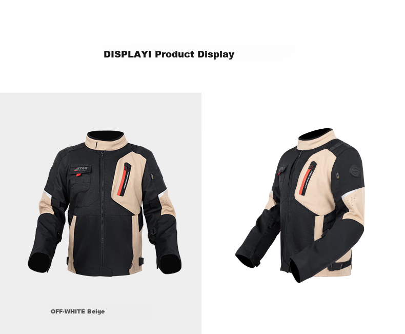 STAR FIELD KNIGHT Motorcycle Riding Jacket, Summer And All-Season Warm Fleece-Lined, Outdoor Motorbike Travel Gear, Black, Size 3XL 30