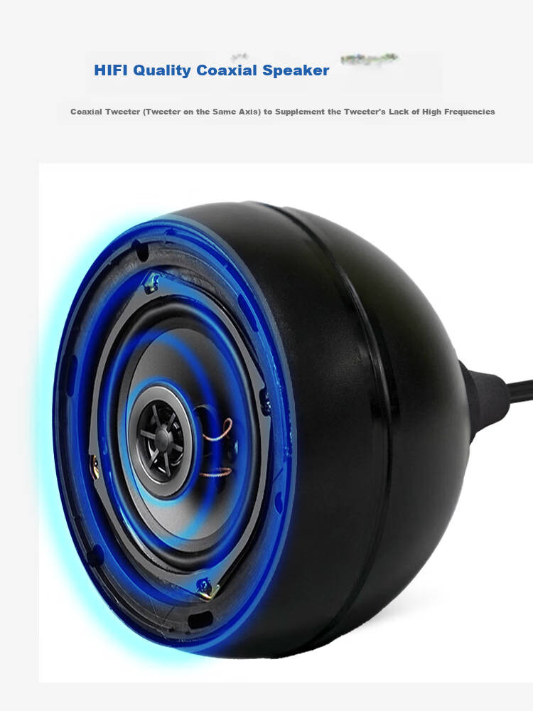 Newmine G-2 Pendant Ball Ceiling Speaker Coaxial Ceiling Spherical Store School Background Music Public Address Speaker (Single) 2