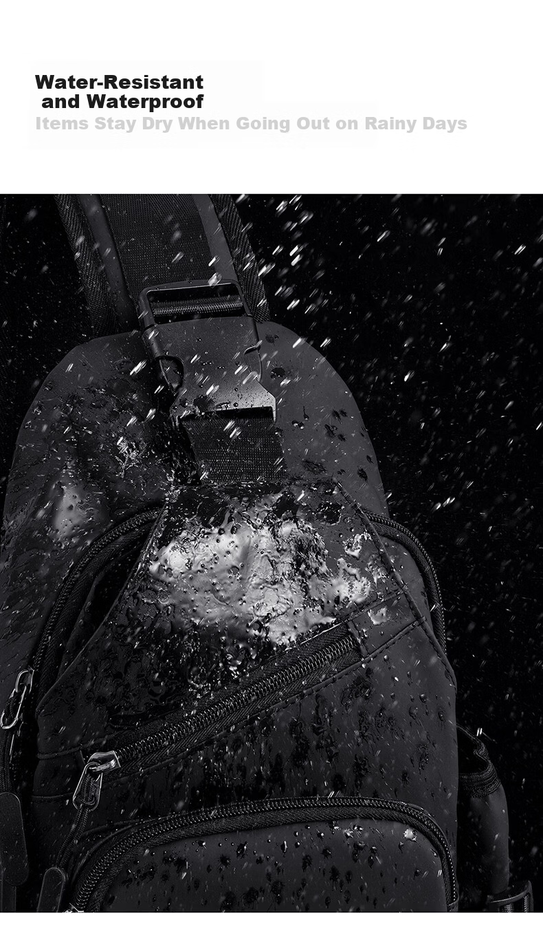 JEEP Men's Outdoor Crossbody Bag Sports Small Backpack Large Capacity Shoulder Bag Casual Commuter Water-Resistant Phone Bag 7